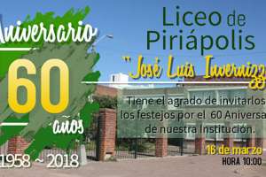 El viernes se cumple el acto oficial por 60º aniversario del Liceo de Piriápolis