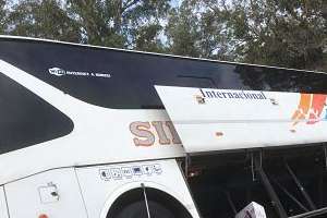 Bus derrapó en Punta Ballena