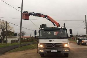 Iluminaron la ciclovía en la ciudad de Pan de Azúcar