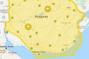 Maldonado bajo nivel de riesgo amarillo por lluvias y tormentas fuertes