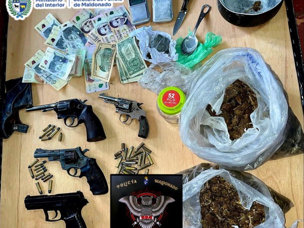 Detuvieron a cuatro personas por venta de drogas en Pan de Azúcar