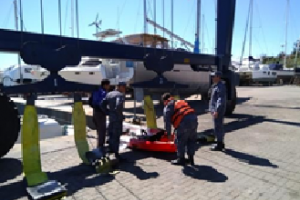 Rescataron al tripulante de un Kayak que estaba en peligro en Punta Negra