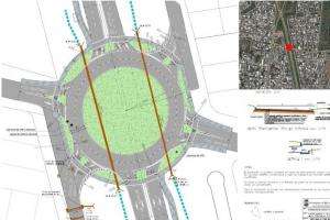 Construyen rotonda en bulevar Artigas y Francisco Martínez