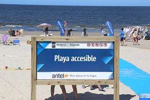 Antía presentó obras en la Playa Accesible de Piriápolis y dijo que siempre mira hacia la zona oeste