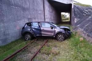Se accidentó el futbolista Nicolás Schiappacasse; su vehículo cayó de ruta Interbalnearia