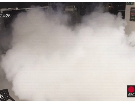 Error informático en cajero de Punta del Este hizo activar bomba de humo y parecía que el sitio se estaba incendiando