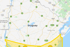 Maldonado está bajo advertencia Amarilla por vientos fuertes 