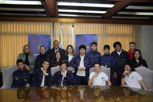 Liceales ganadores del concurso de la NASA fueron recibidos por Antía