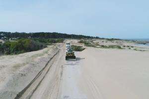 Continúan las tareas de recuperación en la faja costera de Piriápolis