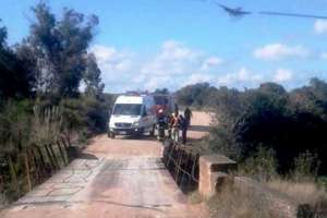 Pan de Azúcar: despiste y vuelco en puente del camino Igam deja un conductor politraumatizado