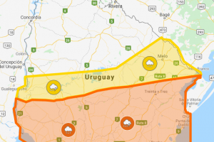 Maldonado sigue bajo alerta naranja por tormentas y lluvias