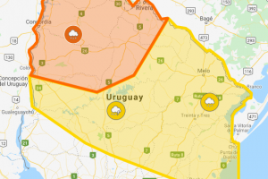 Aiguá y Los Talas con advertencia amarilla