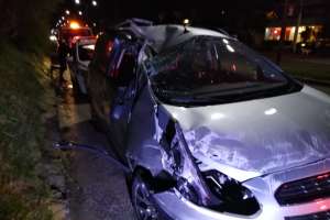 Choque entre una camioneta y un auto dejó un politraumatizado leve