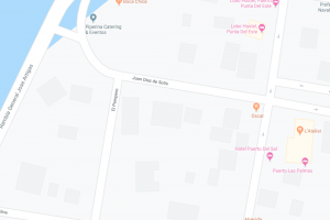 Flechan tramo de la calle Juan Díaz de Solís en Punta del Este