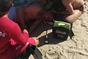 Un turista brasileño por ahogarse fue rescatado de las aguas de playa Brava