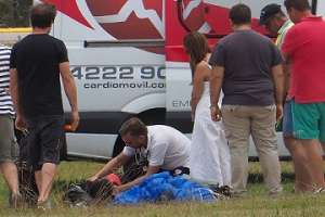 Un paracaidista sufrió lesiones al aterrizar en zona de El Jagüel; sigue internado y fue operado