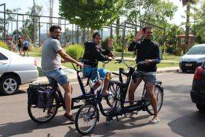 Pusieron en funcionamiento bicicletas adaptadas para realizar paseos en El Jagüel