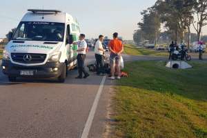 Motociclista grave tras ser embestido por una camioneta conducida por un hombre alcoholizado