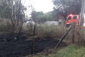 Piriápolis: un rayo cayó en Playa Grande y prendió fuego un campo 