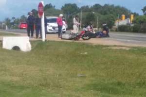Siniestro de tránsito deja un motociclista lesionado en Playa Hermosa