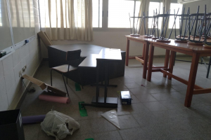 Elinger realiza gestiones ante el CODICEN por vandalismo en centros educativos de Cerro Pelado.