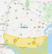 Alerta amarilla para Maldonado por vientos fuertes y persistentes