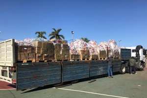 Maldonado recibió canastas para las familias del fútbol infantil