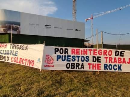 Fueron reincorporados trabajadores de la obra The Rock luego de ser despedidos por “bajo rendimiento”