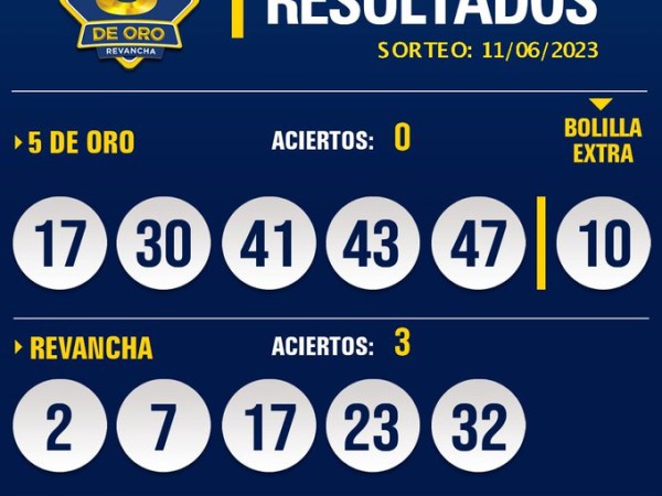 5 de oro, apostador, pozo revancha,