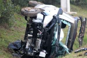 Vuelco en Ruta 37 deja un conductor politraumatizado; le espirometría dio positiva