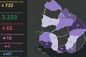 Maldonado suma 7 infectados más cuando en el país hoy se registran 73 casos nuevos y un  fallecimiento