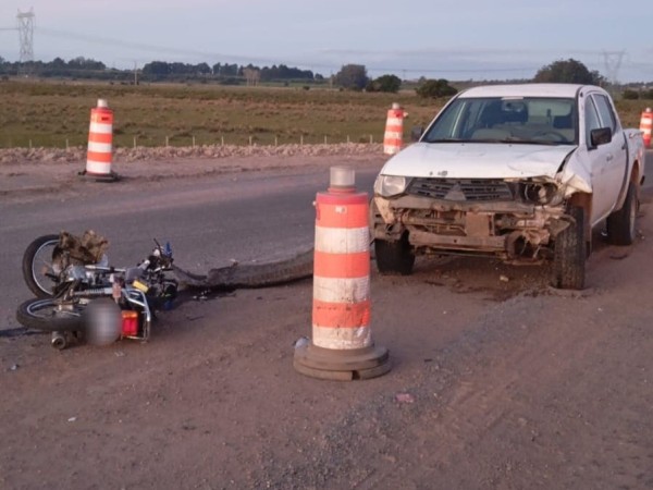 Motociclista falleció tras colisión con camioneta en Ruta 9