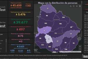 Baja de casos de Covid-19: 342 casos nuevos y 7 fallecidos