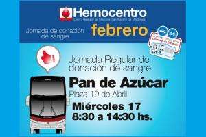 Hemocentro realizará una jornada de donación de sangre en Pan de Azúcar