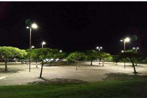 Acondicionan luminarias en el predio ferial