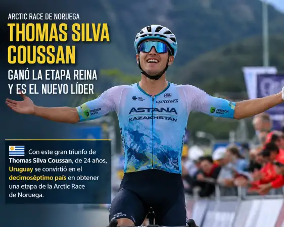 Thomas Silva ganó la etapa de competencia en Noruega en brillante actuación