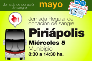 Miércoles: jornada de donación de sangre en Piriápolis