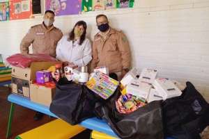 Mercadería incautada por Caminera fue donada a escuela 44