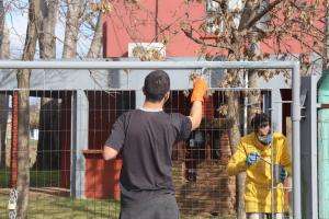 Personas con discapacidad realizan acondicionamiento del Centro Diurno del barrio Odizzio