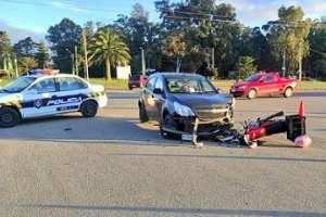 Mujer lesionada tras siniestro en la Interbalnearia