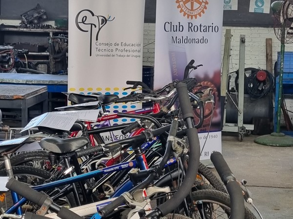 Bicicletas que estaban en la chacra policial fueron recuperadas por UTU y Rotary de Maldonado