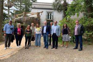 Delegación de la Unión Europea recorrió las obras del Arboretum Lussich y sus accesos