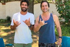 Lacalle Pou se reunió con el surfista profesional Marco Giorgi en la casa presidencial 