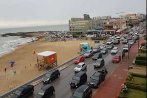 Intenso movimiento en Punta del Este en el primer día del año