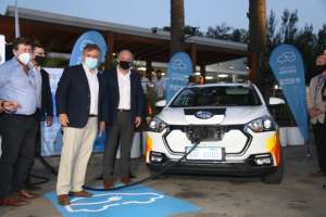 UTE inauguró una nueva estación de carga para vehículos eléctricos en Solanas
