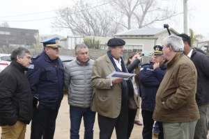 Heber, Antía y Pereyra recorrieron Balneario Buenos Aires donde se instalará una dependencia policial