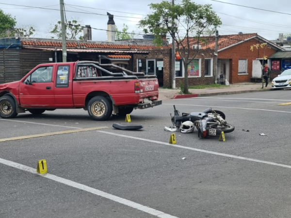 Motonetista sufrió fractura de miembro superior derecho