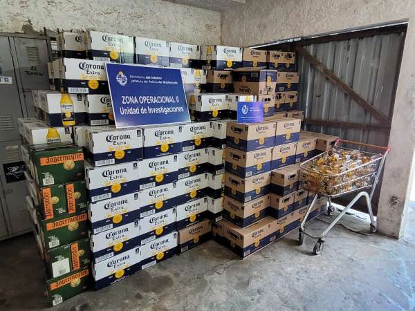 Policía intervino contrabando de 6.000 botellas de cerveza