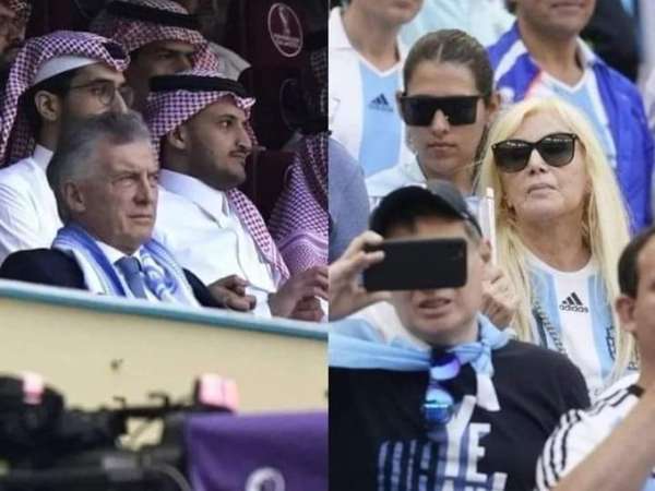 Macri y Susana Giménez entre los famosos que estaban en el estadio y vieron perder a su selección ante Arabia Saudita