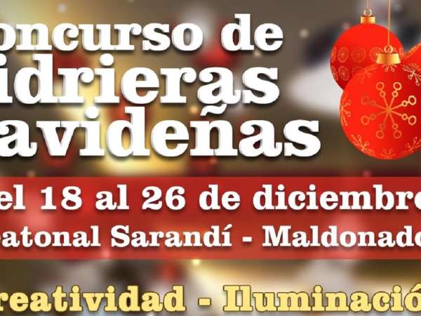Navidad en la Peatonal Sarandí: el Municipio de Maldonado lanza el concurso de vidrieras navideñas
